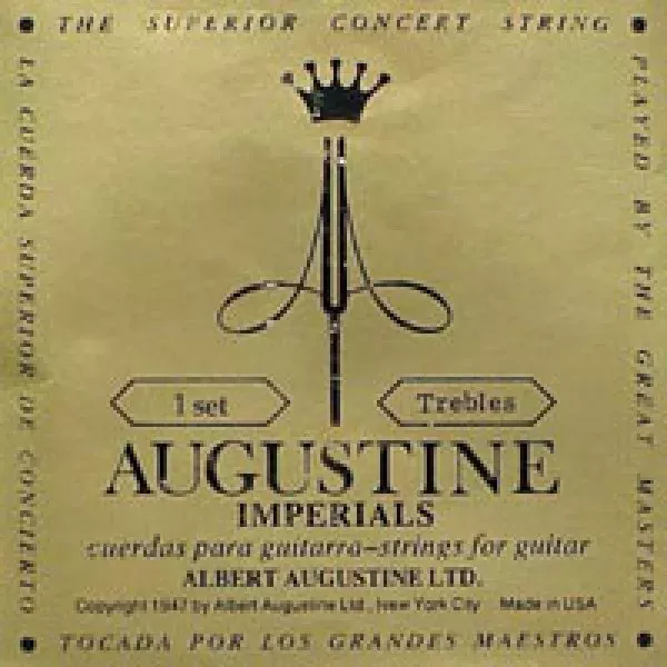 AUGUSTINE Imperial Trebles (E/1-0.73мм, B/2-0.83мм, G/3-1.03мм нейлон,3 струны среднее натяжение