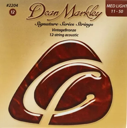 DEAN MARKLEY DM2204 Vintage Bronze Комплект струн для 12-струнной акустической гитары, бронза 85/15