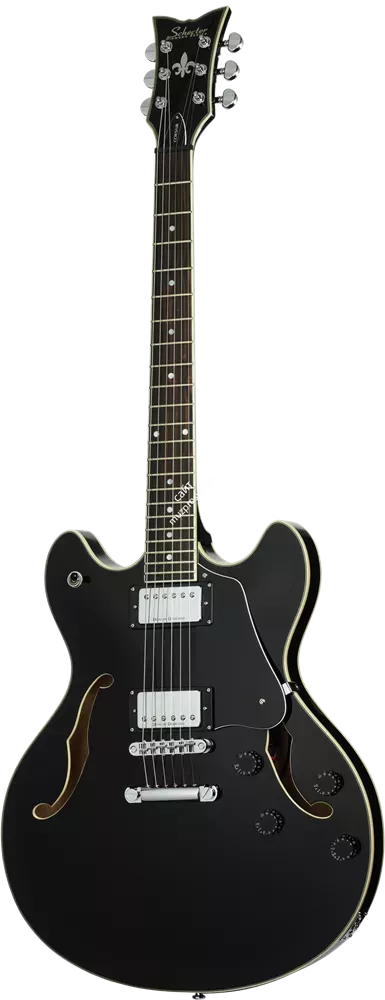 Schecter VINTAGE CORSAIR T.O.M. BLK Гитара полуакустическая шестиструнная