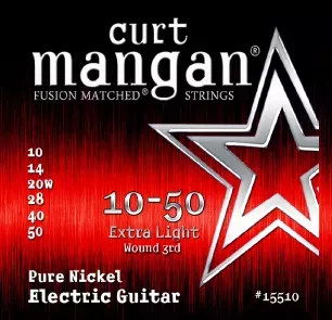 CURT MANGAN 10-50 Pure Nickel Wound Extra Light Set струны для электрогитары