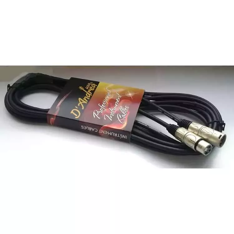 D'Andrea MCF-20 шнур микрофонный XLR(F)-XLR(M), 6 м, черный