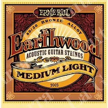 ERNIE BALL 2003 Earthwood 80/20 Bronze Medium Light Струны для акустической гитары