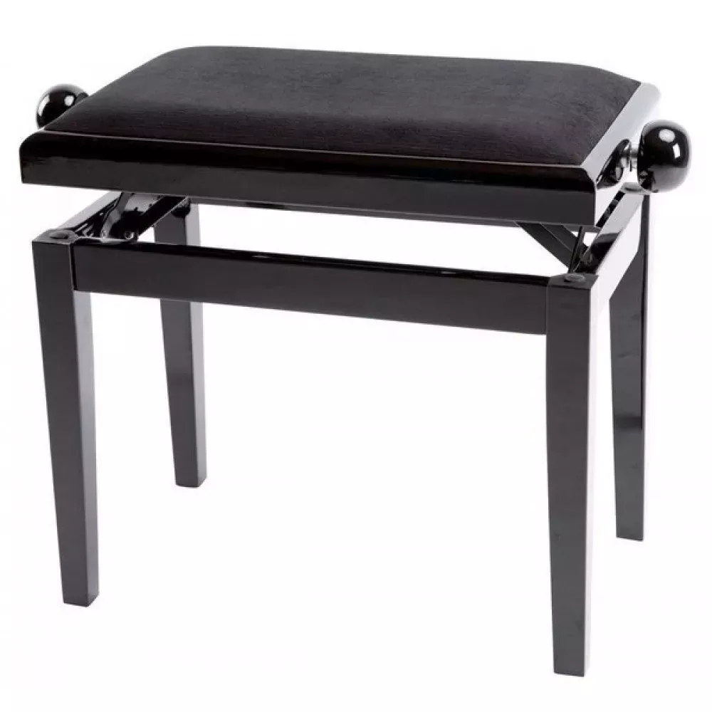 GEWA Piano Bench Deluxe Black Highgloss банкетка черная глянцевая прямые ножки верх черный