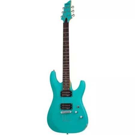 Schecter C-6 Deluxe SAQ Satin Aqua Гитара электрическая шестиструнная