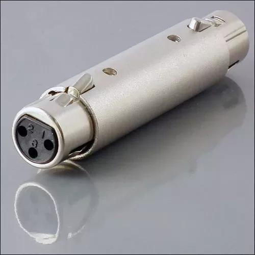 VIRTUOZO 09054 Адаптер переходник XLR3F=XLR3F хром, пакет розничный, опт 5 шт