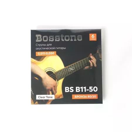 Bosstone Clear Tone BS B11-50 Струны для акустической гитары бронза 80/20 