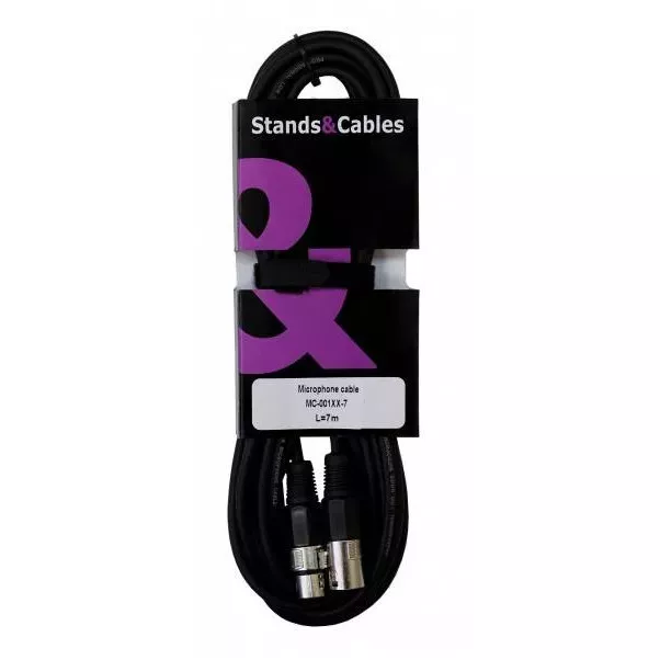 STANDS & CABLES MC-001XX-7 микрофонный кабель распаянный, XLR-XLR, длина 7 метров