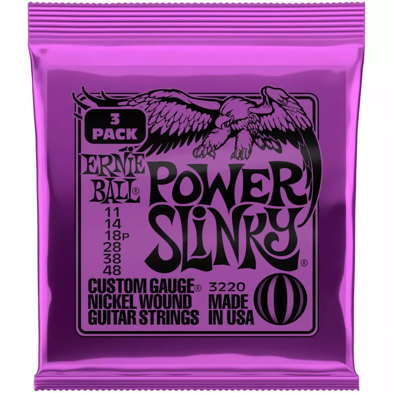 ERNIE BALL 3220  струны для эл.гитары Nickel Wound Power Slinky (11-48)