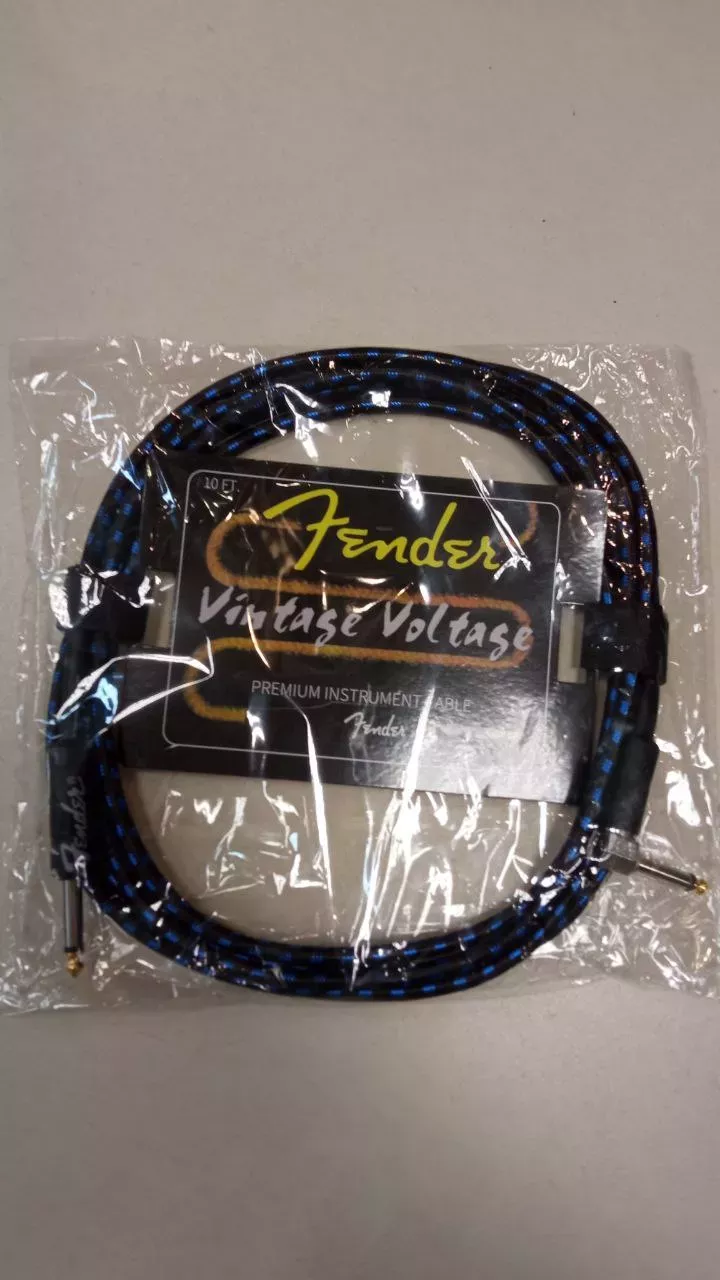 Fender 10ft шнур гитарный джек 6,3 - джек 6,3 угл., 3 метра, джеки - хром Fender 10ft шнур гитарный джек 6,3 - джек 6,3 угл., 3 метра, джеки - хром