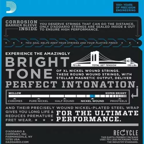 D'ADDARIO EXL115 Набор 6 струн для гитары электро D'ADDARIO EXL115 Набор 6 струн для гитары электро