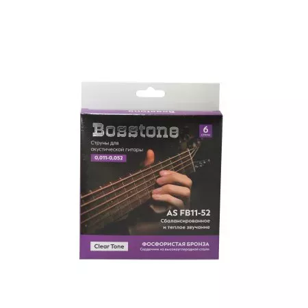Bosstone AS FB11-52 ВАКУУМНАЯ УПАКОВКА Струны для акустической гитары фосфор бронза Bosstone AS FB11-52 ВАКУУМНАЯ УПАКОВКА Струны для акустической гитары фосфор бронза