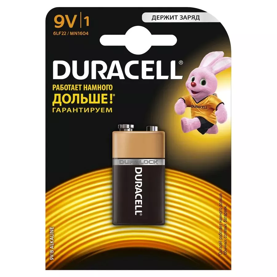 Duracell 6LR61/MN1604 NEW 9V Элемент питания Duracell 6LR61/MN1604 NEW 9V Элемент питания