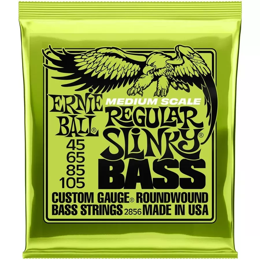 ERNIE BALL 2856 REGULAR SLINKY MEDIUM SCALE 45-105 - СТРУНЫ ДЛЯ БАС-ГИТАРЫ ERNIE BALL 2856 REGULAR SLINKY MEDIUM SCALE 45-105 - СТРУНЫ ДЛЯ БАС-ГИТАРЫ