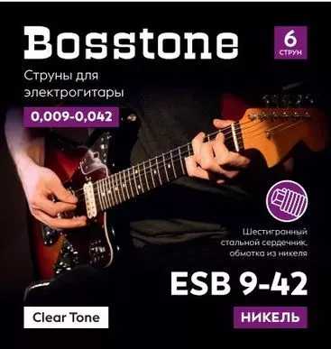 Bosstone Clear Tone ESB 9-42 Струны для электрогитары никель калибр 0.009-0.042