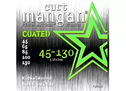 CURT MANGAN Nickelplated Bass Strings COATED 45-130 5 String струны для 5-струнной бас-гитары