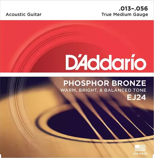 D'Addario EJ24 Phosphor Bronze Струны для акустической гитары, ф/бронза, 13-56 D'Addario EJ24 Phosphor Bronze Струны для акустической гитары, ф/бронза, 13-56