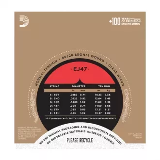 D'ADDARIO EJ47 Набор 6 струн для гитары классик D'ADDARIO EJ47 Набор 6 струн для гитары классик