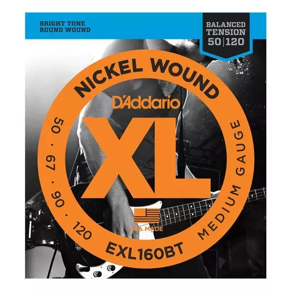 D'Addario EXL160BT Nickel Wound Струны для бас-гитары, 50-120 D'Addario EXL160BT Nickel Wound Струны для бас-гитары, 50-120
