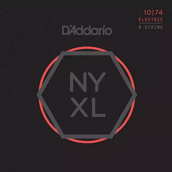 D'Addario NYXL1074 NYXL Струны для 8-струнной электрогитары 10-74