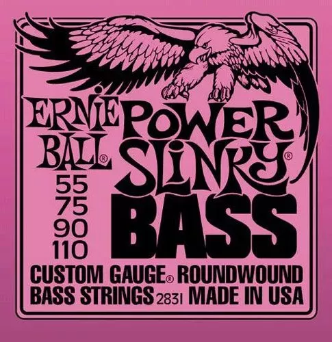 ERNIE BALL 2831 струны для бас-гитары Nickel Wound Bass Power Slinky 55-110 ERNIE BALL 2831 струны для бас-гитары Nickel Wound Bass Power Slinky 55-110
