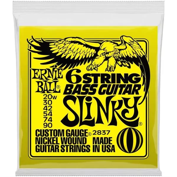 ERNIE BALL 2837 - струны для 6-струнной бас-гитары Nickel Bass SS Slinky 6 (20w-30-42-54-4-90) ERNIE BALL 2837 - струны для 6-струнной бас-гитары Nickel Bass SS Slinky 6 (20w-30-42-54-4-90)