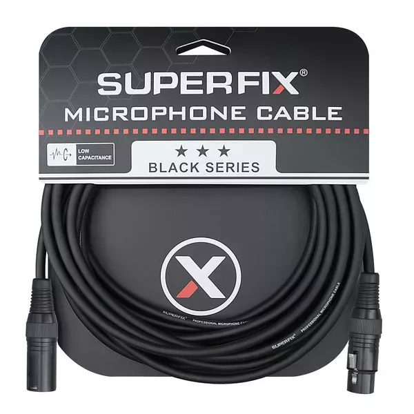 SuperFix XMC3101BB-3 Кабель микрофонный с разъемами XLR3M-XLR3F длина 3м SuperFix XMC3101BB-3 Кабель микрофонный с разъемами XLR3M-XLR3F длина 3м