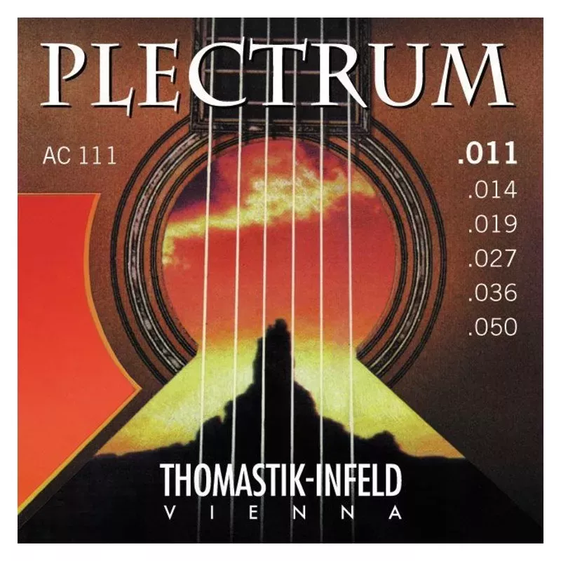 THOMASTIK Plectrum AC111 струны для акустической гитары 11-50, бронза THOMASTIK Plectrum AC111 струны для акустической гитары 11-50, бронза