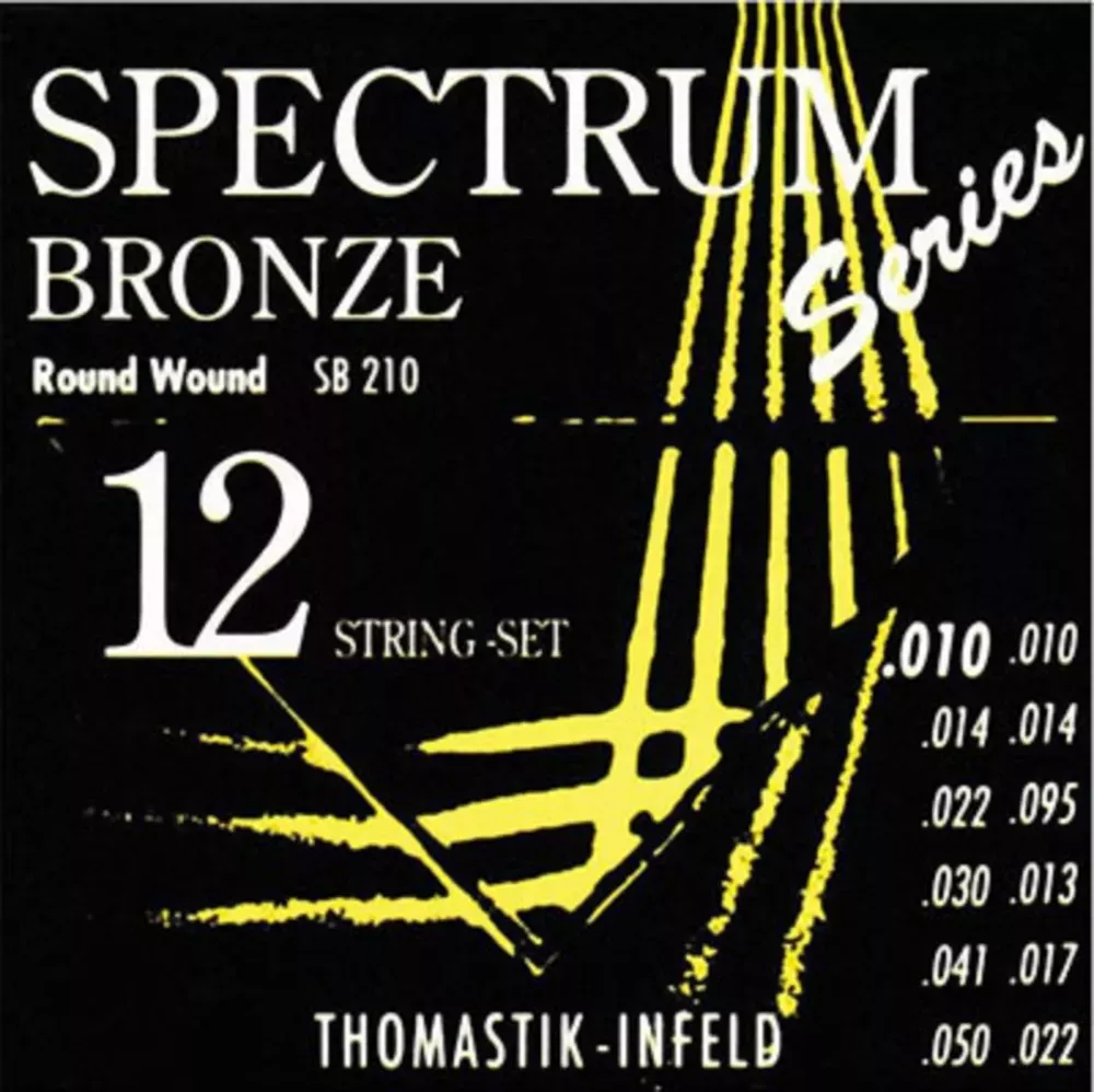 THOMASTIK Spectrum SB210T струны для двенадцатиструнной гитары 10-50, бронза THOMASTIK Spectrum SB210T струны для двенадцатиструнной гитары 10-50, бронза