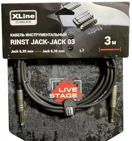 Xline Cables RINST JACK-JACK 03 Кабель инструментальный 2xJack 6,35mm mono длина 3м Xline Cables RINST JACK-JACK 03 Кабель инструментальный 2xJack 6,35mm mono длина 3м
