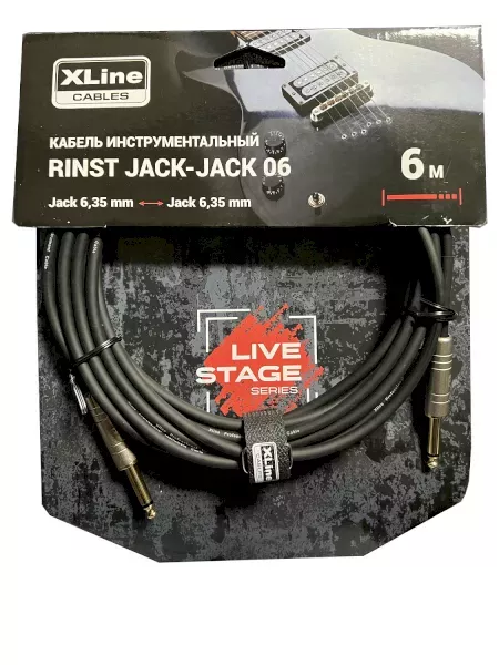 Xline Cables RINST JACK-JACK 06 Кабель инструментальный 2xJack 6,35mm mono длина 6м Xline Cables RINST JACK-JACK 06 Кабель инструментальный 2xJack 6,35mm mono длина 6м
