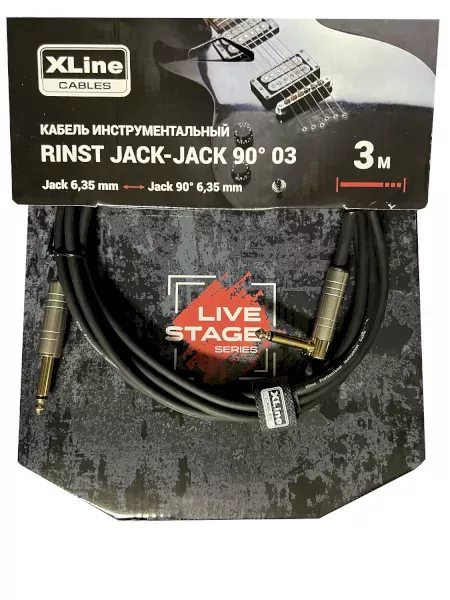 Xline Cables RINST JACK-JACK 9003 Кабель инструментальный 3м Jack 6,35mm mono - Jack 6,35mm mono 90° Xline Cables RINST JACK-JACK 9003 Кабель инструментальный 3м Jack 6,35mm mono - Jack 6,35mm mono 90°