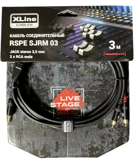 Xline Cables RSPE SJRM03 Кабель специальный JACK stereo 3.5mm - 2 x RCA male, длина 3 м Xline Cables RSPE SJRM03 Кабель специальный JACK stereo 3.5mm - 2 x RCA male, длина 3 м
