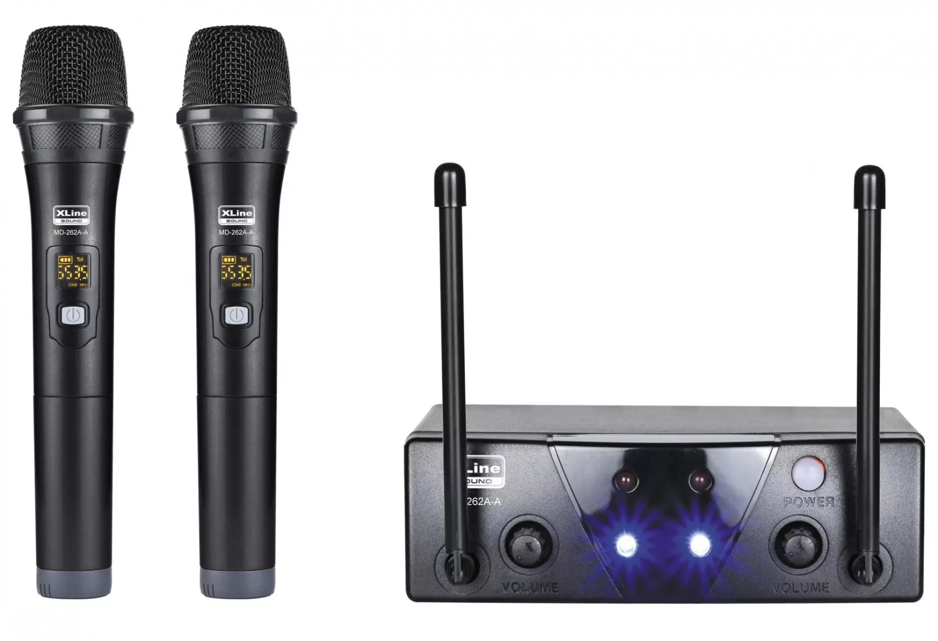 Xline MD-262A-A Радиосистема двухканальная c двумя ручными передатчиками Xline MD-262A-A Радиосистема двухканальная c двумя ручными передатчиками